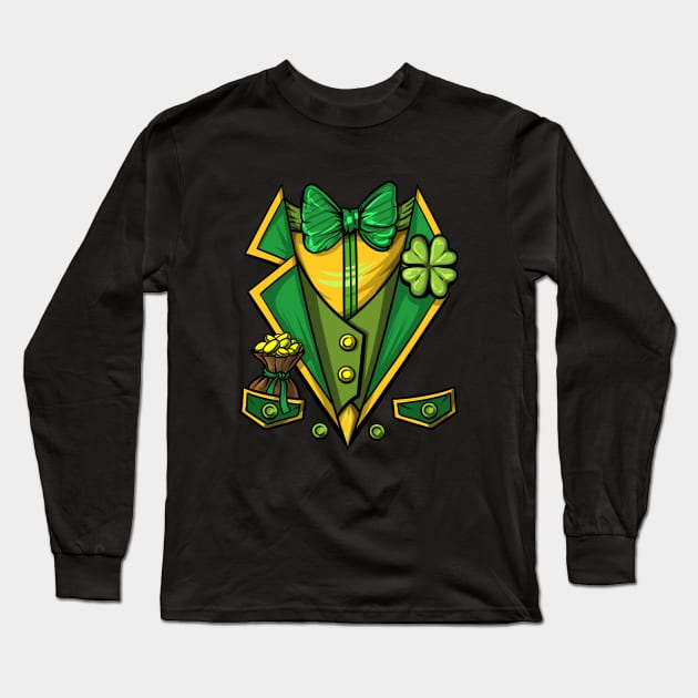 Leprechaun Costume Saint Patrick Day Suit Gift Long Sleeve T-Shirt by underheaven